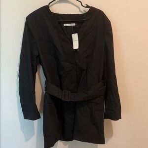 Abercrombie & Fitch Black Belted Long Sleeve Dress